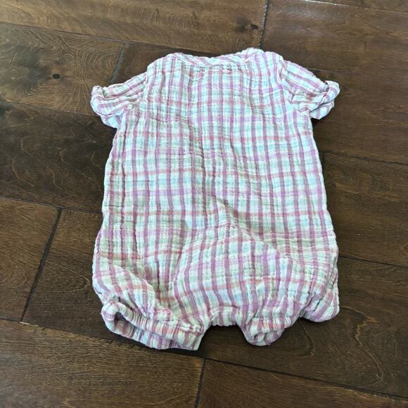 Cat and Jack Girls 6-9 Months Summer Romper Outfit Gauzy Striped - Picture 3 of 6